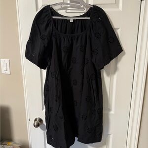 Black Eyelet Dress